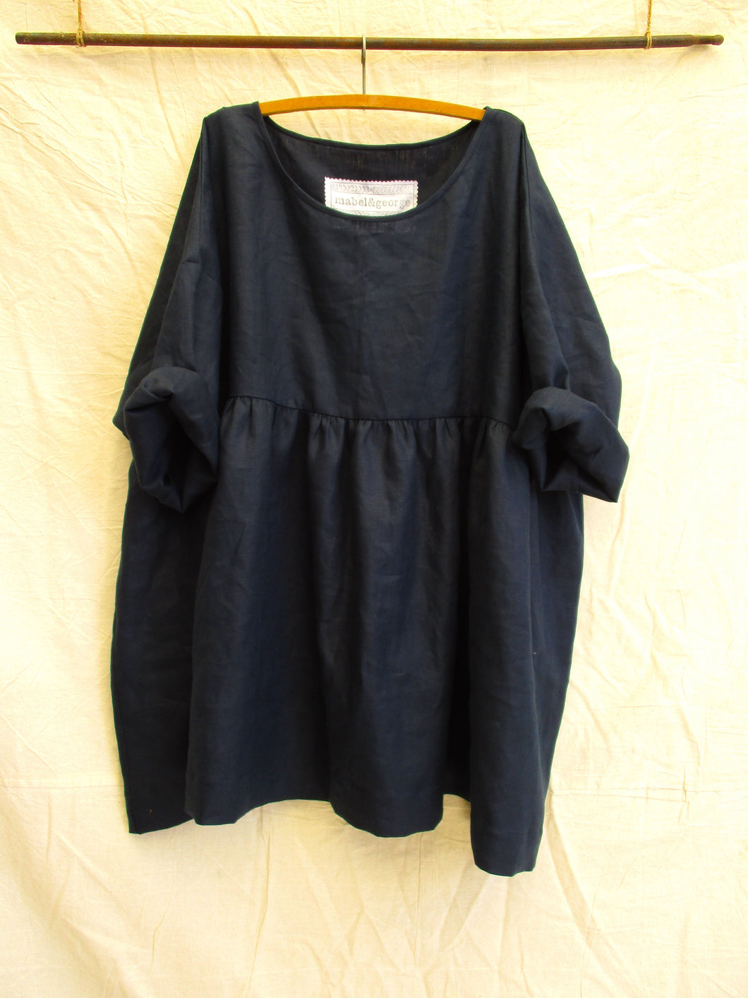 New Anna Top in Navy Linen