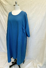 Load image into Gallery viewer, Sarah Smock Dress - Deep Sky Blue Antique-Washed Linen
