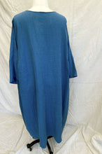 Load image into Gallery viewer, Sarah Smock Dress - Deep Sky Blue Antique-Washed Linen
