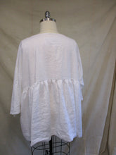 Load image into Gallery viewer, New Anna Top in White Antique Wash Linen
